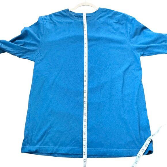 Carhartt Men's Original Fit Long Sleeve Graphic Logo T-Shirt Blue Size Medium - Picture 7 of 8